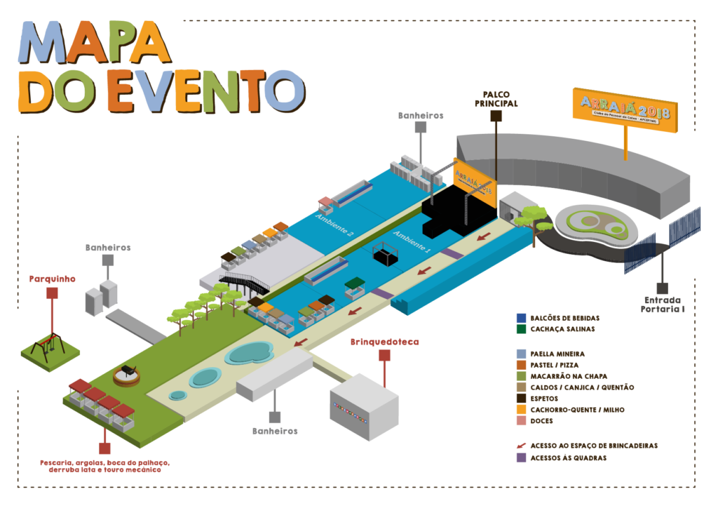 Mapa do Evento - Arraiá 2018 APCEFMG